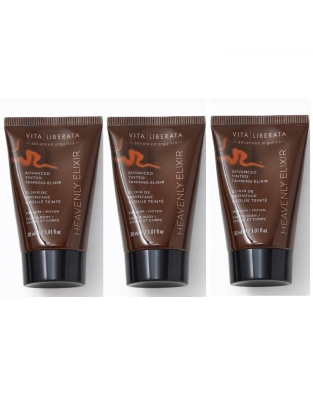 3 Vita Liberata Advanced Tinted Tanning Heavenly Elixir MEDIUM 1.01oz NEW Sealed